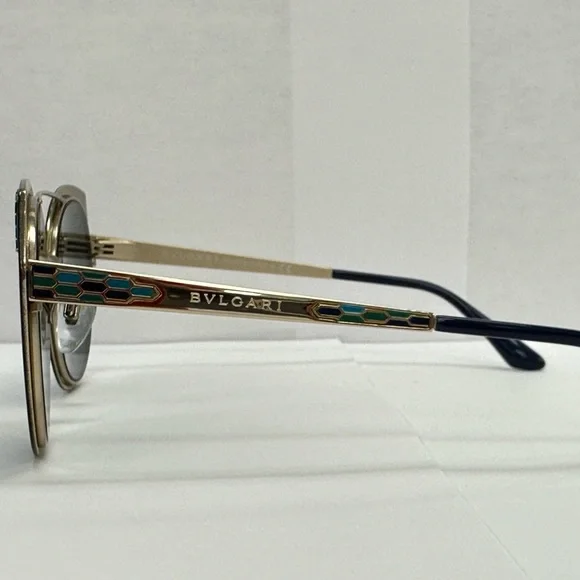 Bvlgari sunglasses, dark blue color. Worn few times. Looks brand new. - Picture 3 of 6